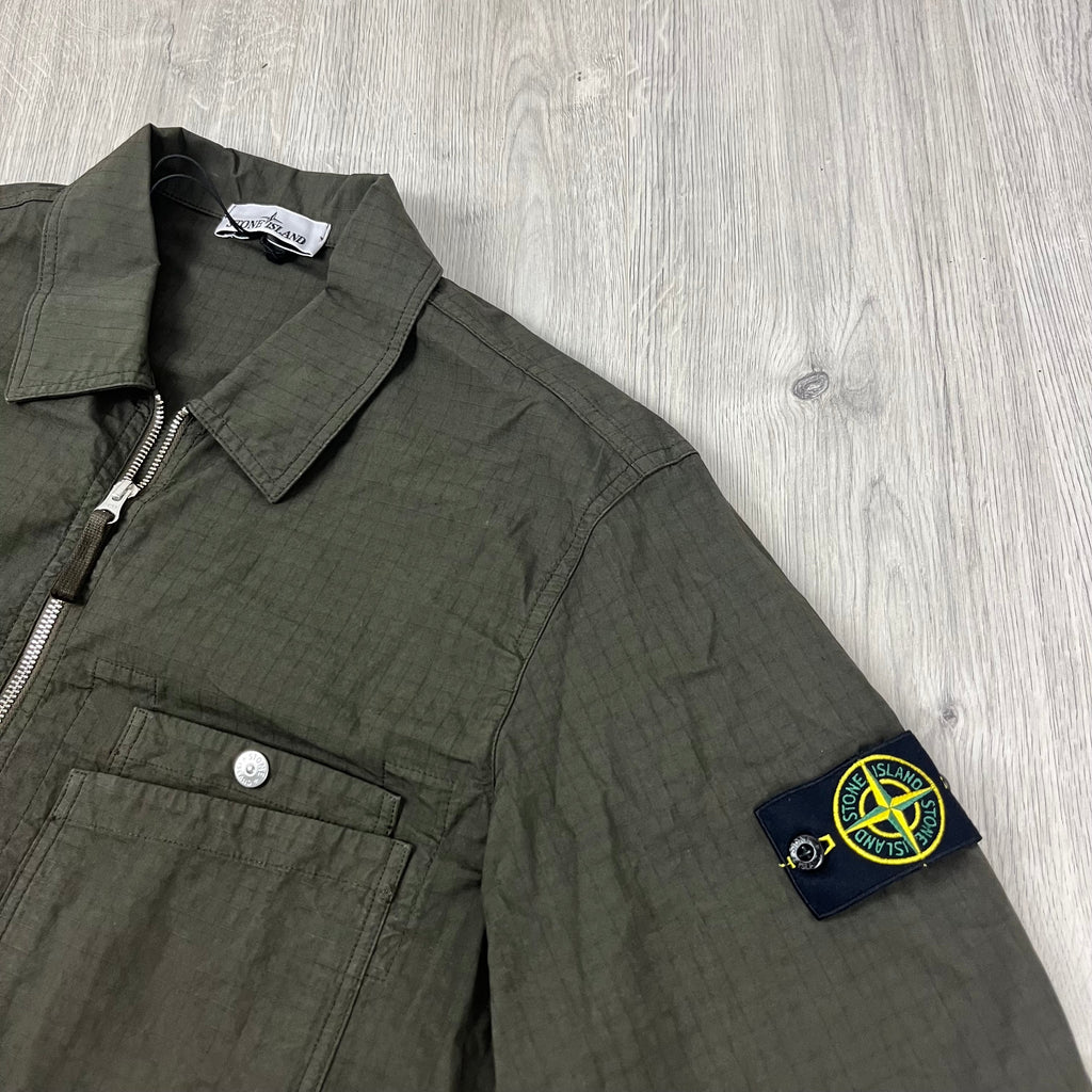Stone Island Zip Overshirt - Musk