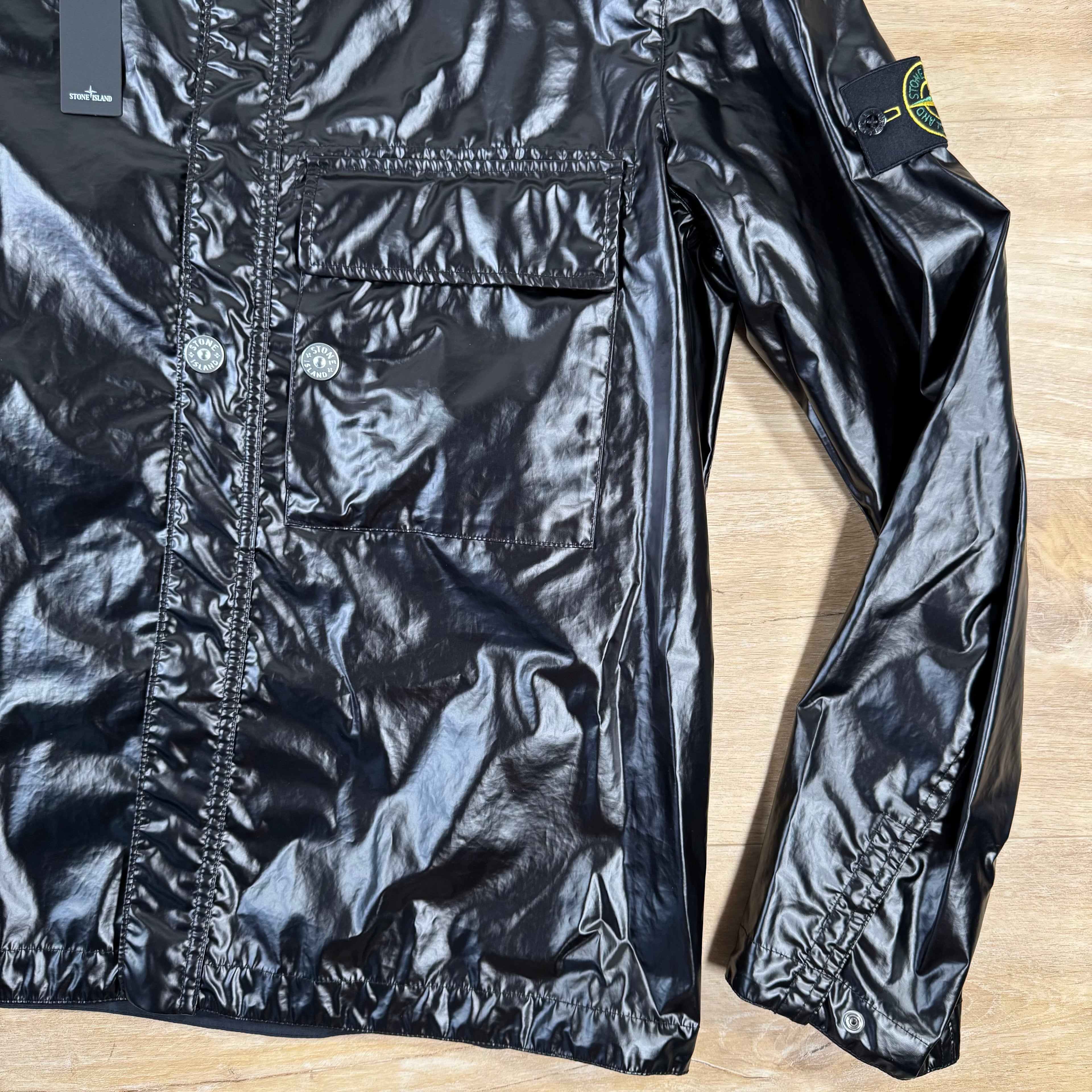 Stone Island Mussola Gomatta-TC Overshirt in Black