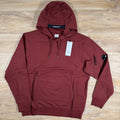 CP Company Diagonal Raised Fleece Lens Hoodie in Sable - Brown