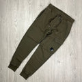 CP Company Raised Fleece Sweatpants - Ivy Green