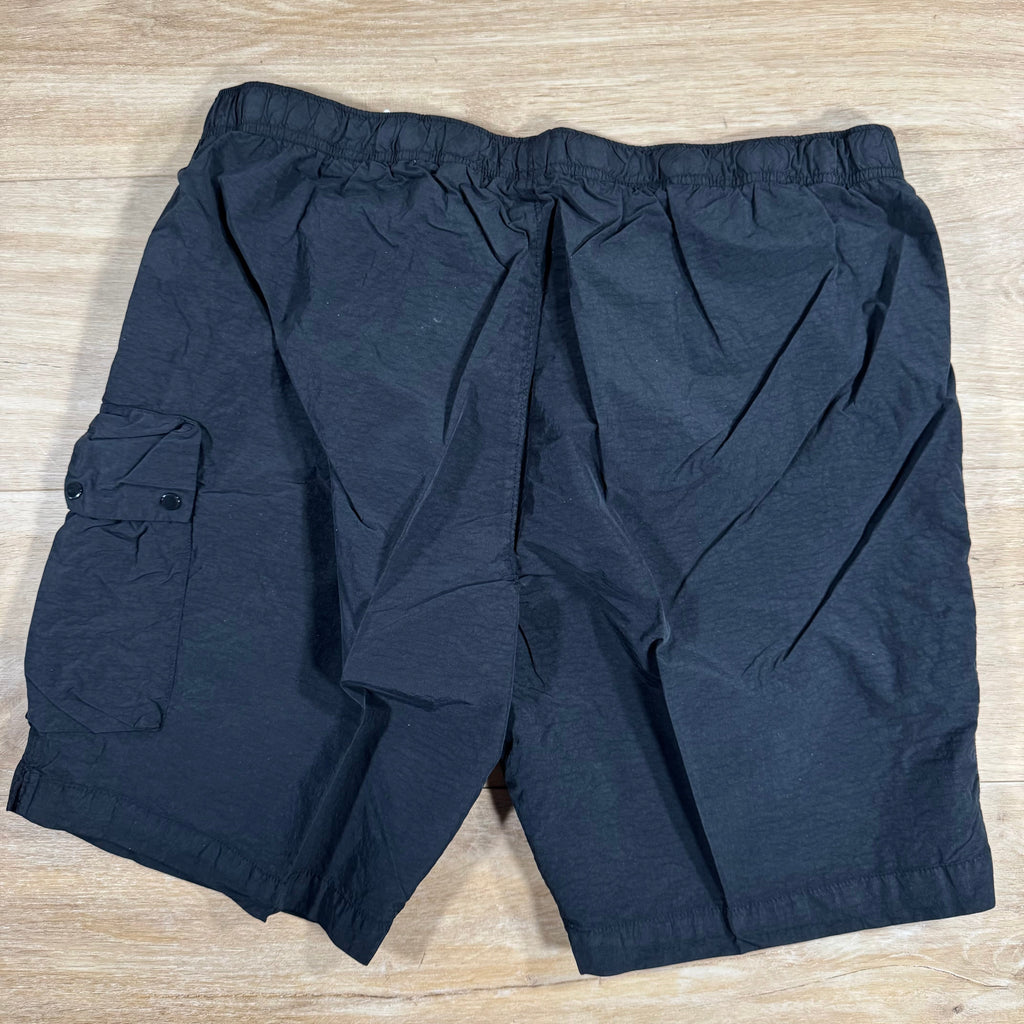 CP Company Flatt Nylon Cargo Lens Swim Shorts in Black