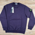 Stone Island Organic Cotton Fleece Sweatshirt in Dark Burgundy