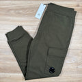 CP Company Diagonal Raised Fleece Lens Sweatpants in Ivy Green