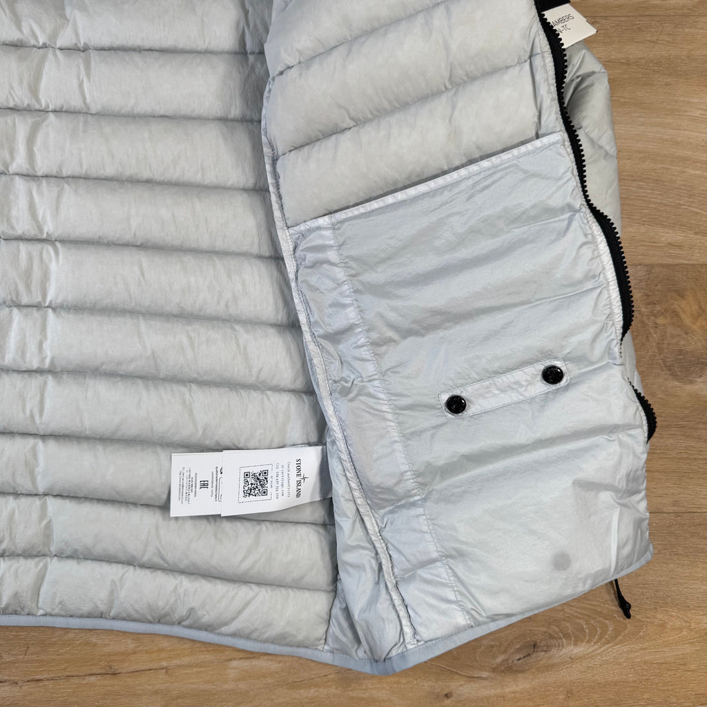 Stone Island Loom Woven Nylon Down-TC Jacket in Sky Blue