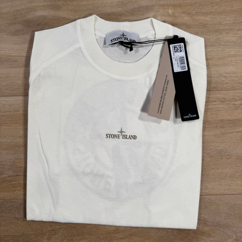 Stone Island Institutional One Print T-Shirt in Ivory