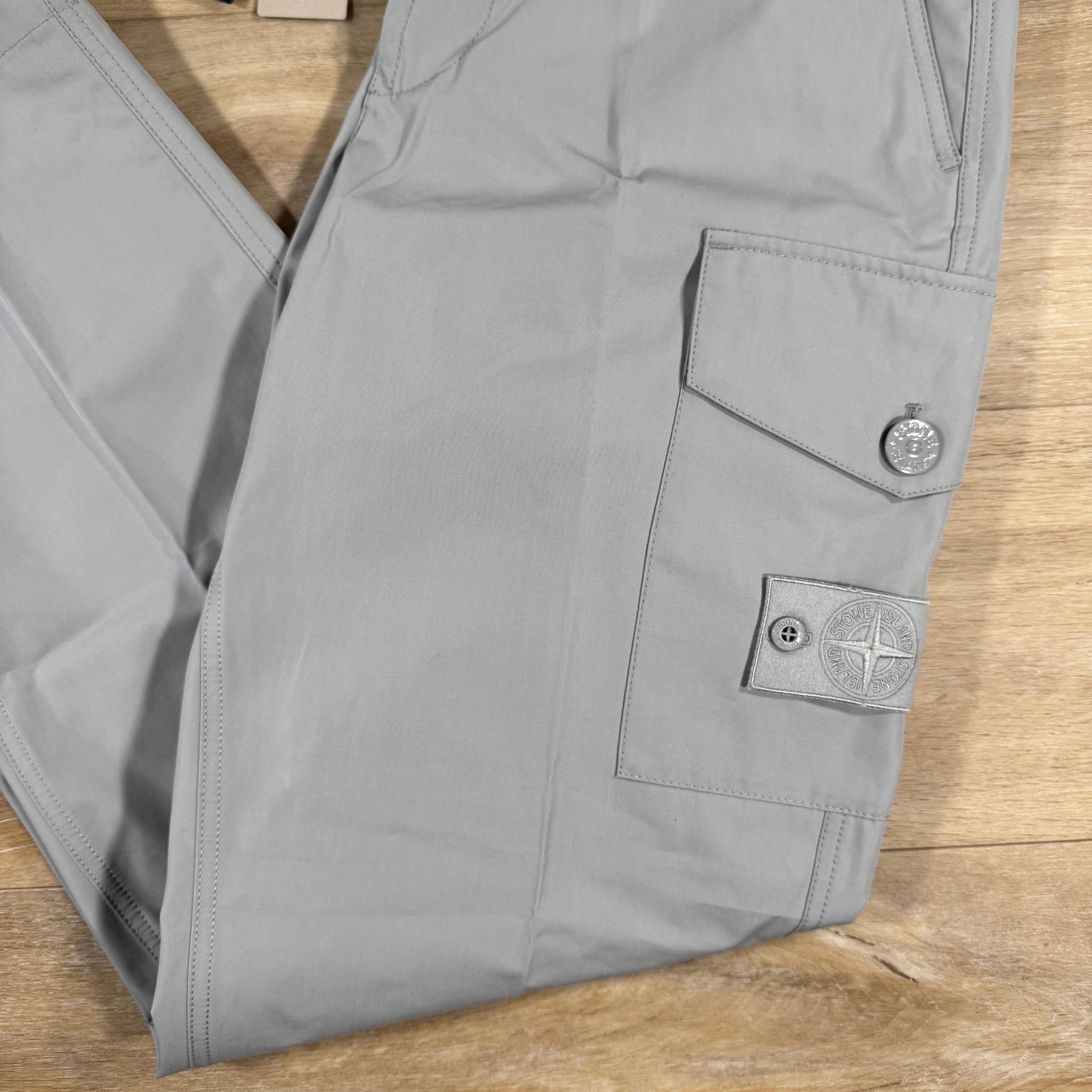 Stone Island Weatherproof Ghost Cargo Trousers in Dust Grey