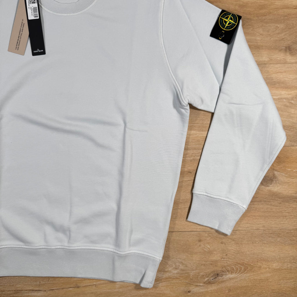 Stone Island Organic Cotton Fleece Sweatshirt in Sky Blue