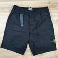Stone Island Stretch-TC Cargo Bermuda Shorts in Black