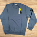 Stone Island Organic Cotton Fleece Sweatshirt in Avio Blue