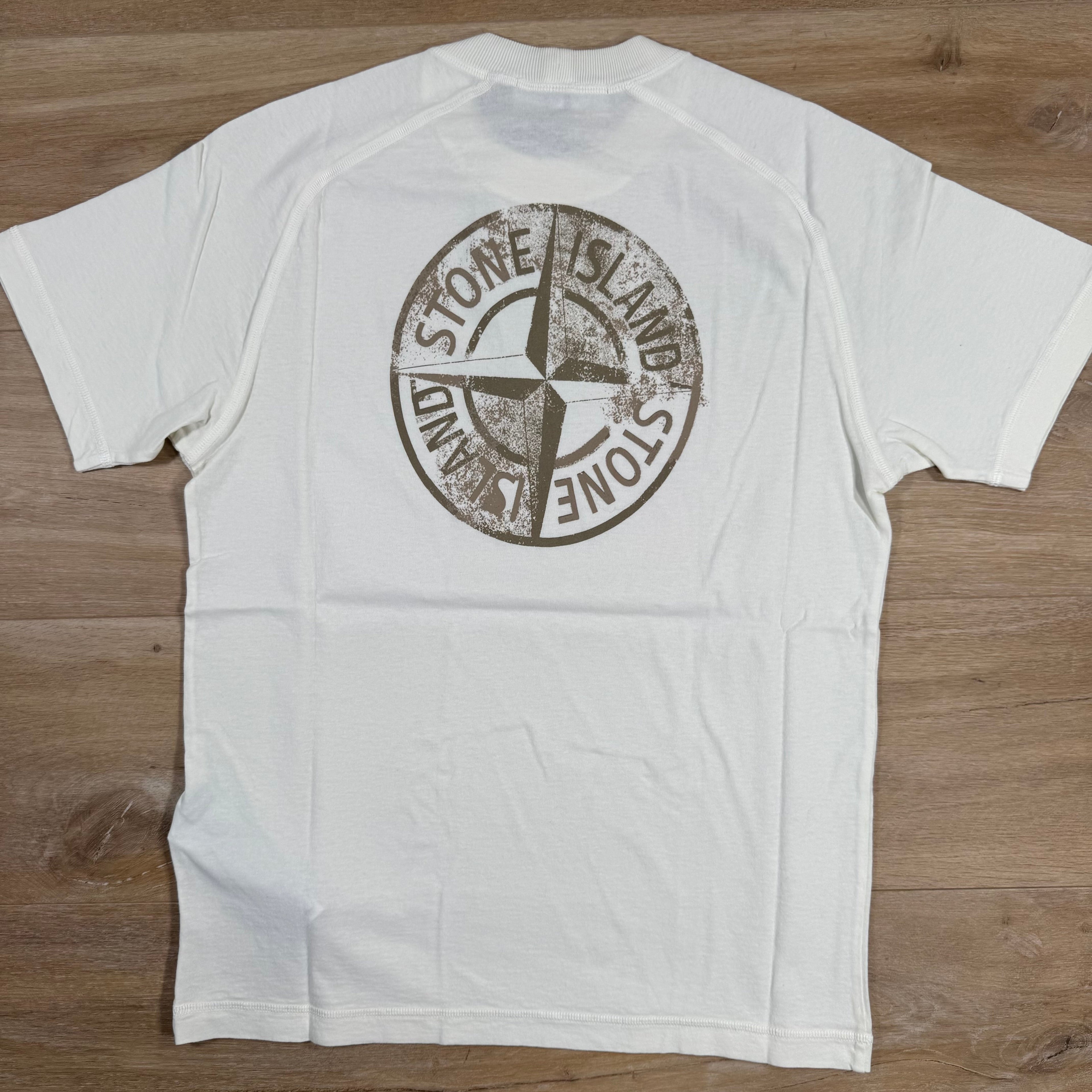 Stone Island Institutional One Print T-Shirt in Ivory