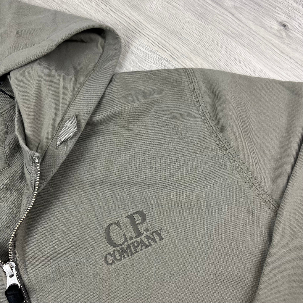CP Company Raised Fleece Zip Hoodie - Fallen Rock