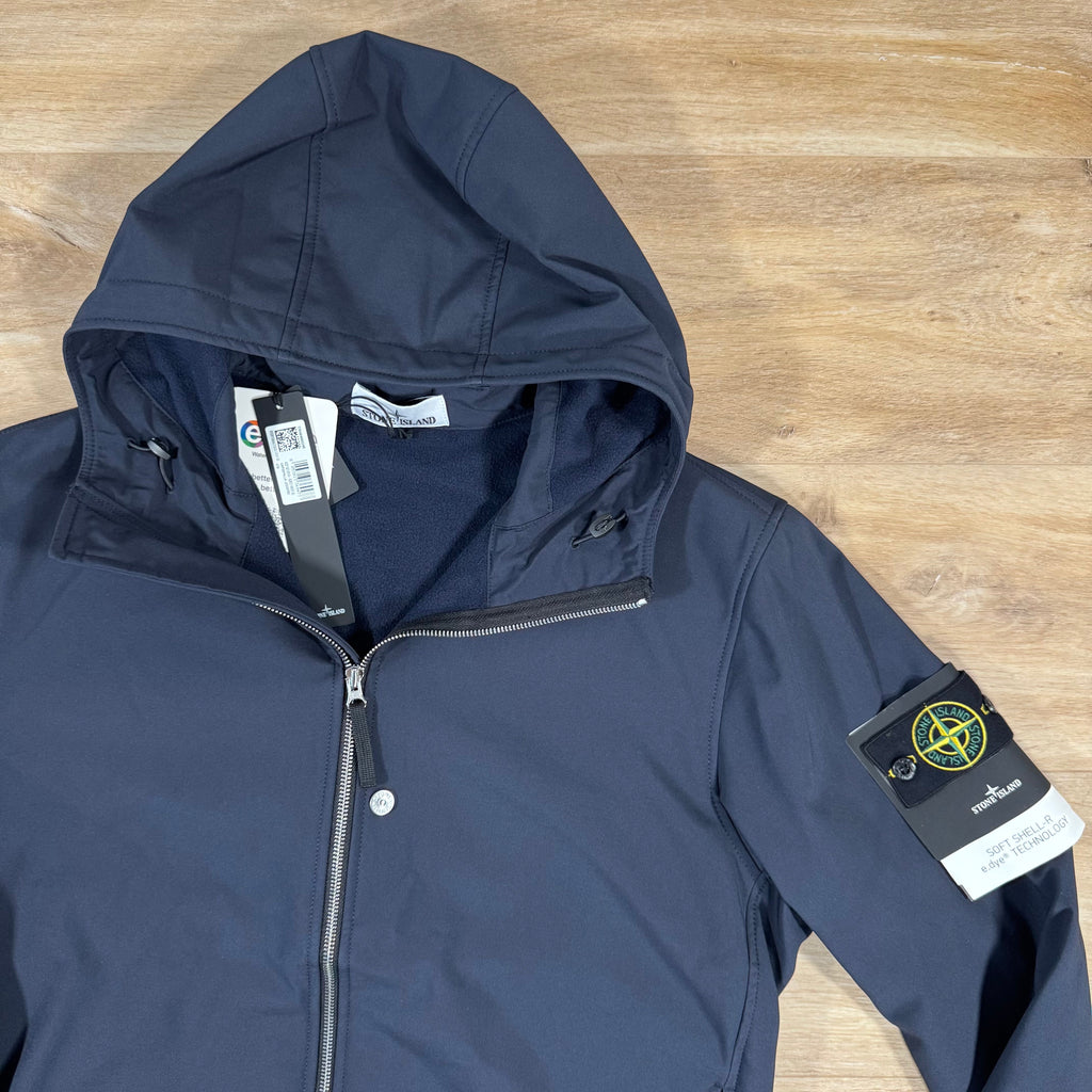 Stone Island Soft Shell-R Jacket in Navy
