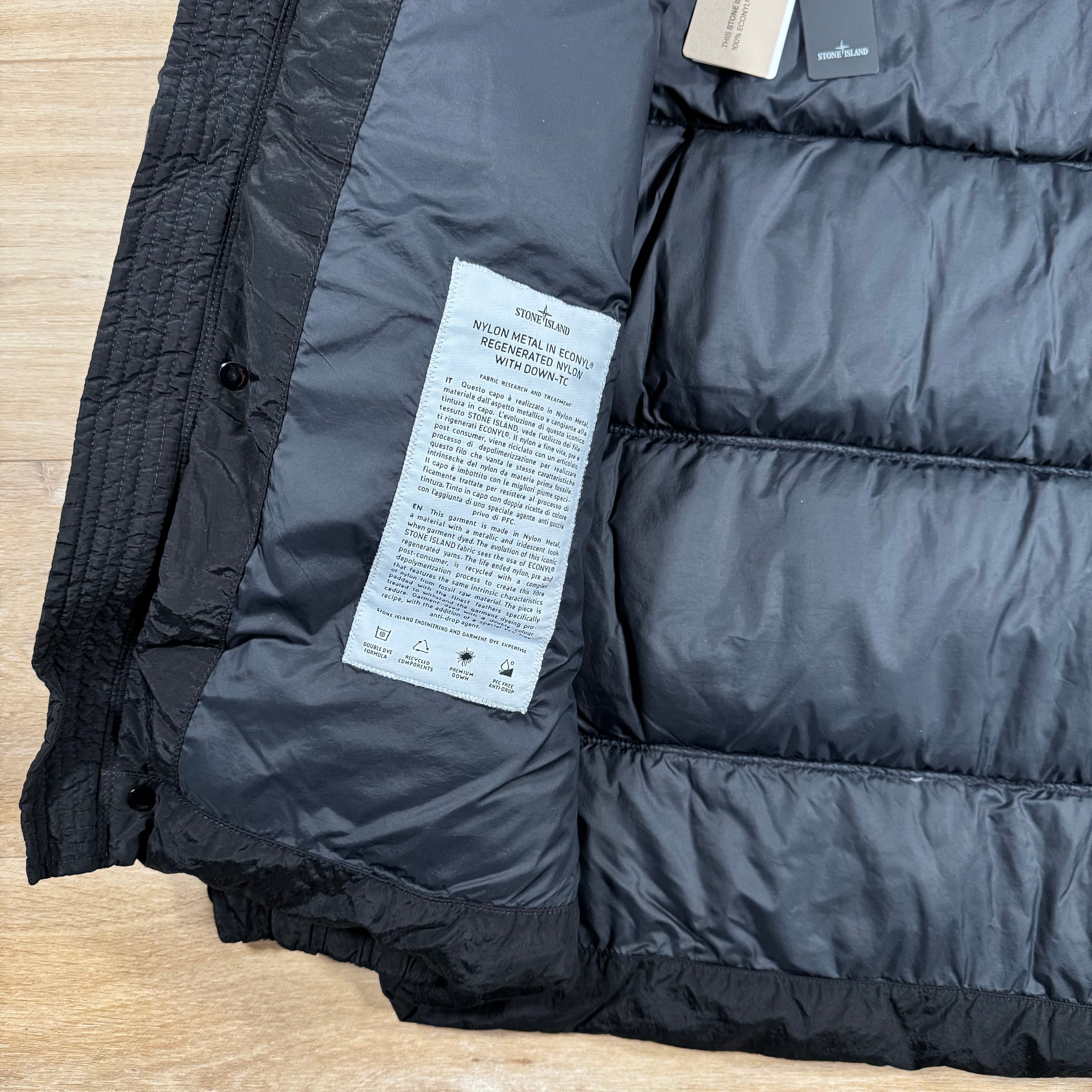 Stone Island Nylon Metal Down Jacket in Black