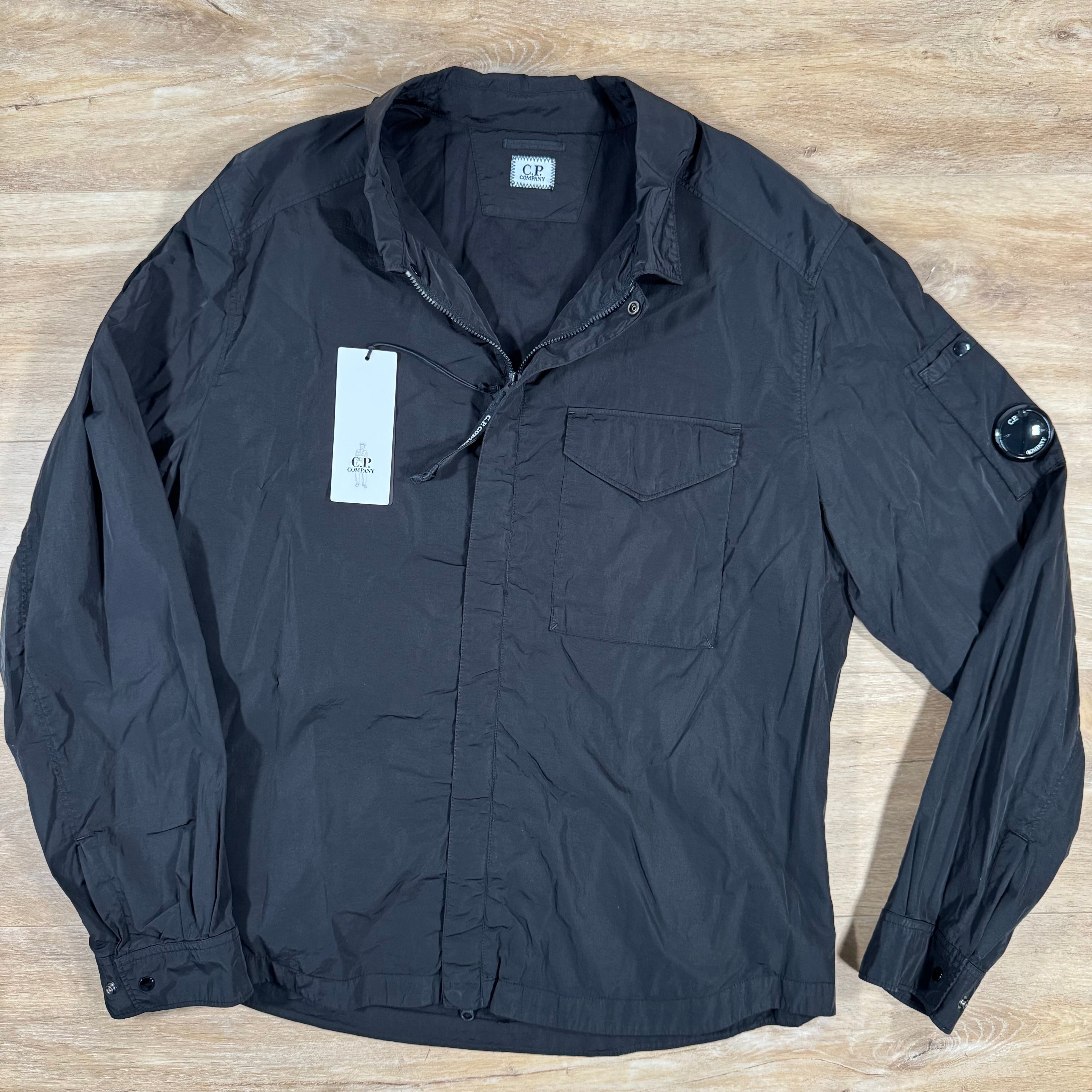 CP Company Chrome-R Lens Overshirt in Black