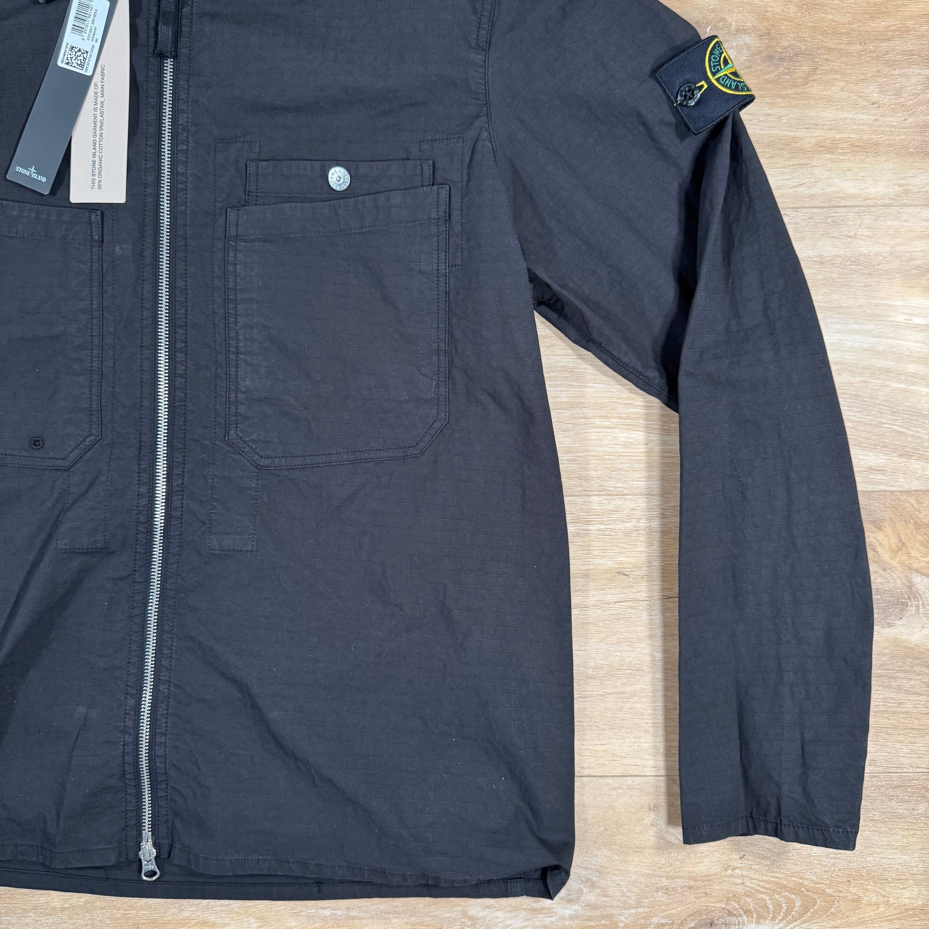 Stone Island Mil-Spec Stretch Ripstop-TC Overshirt in Black