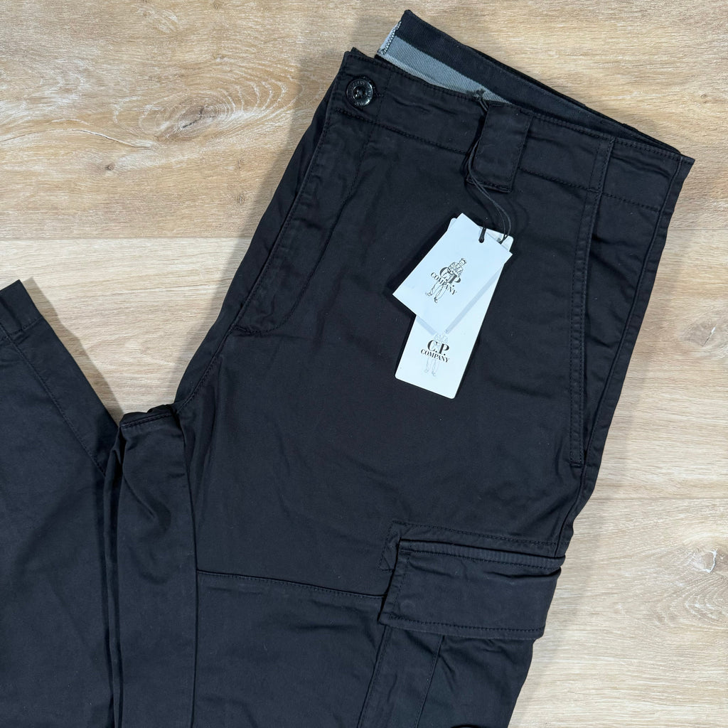 CP Company Stretch Cargo Trousers in Black