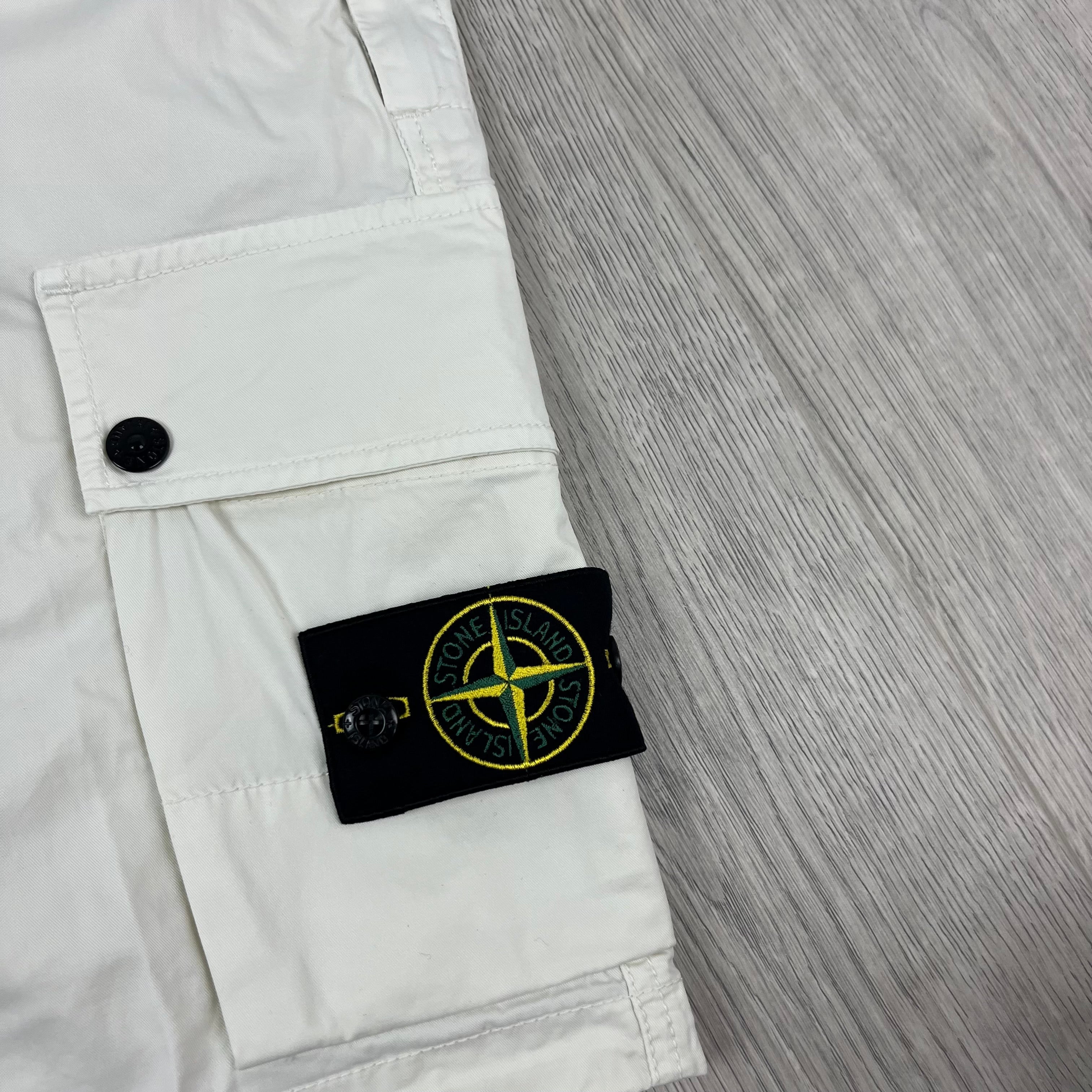 Stone Island Cargo Shorts - Ivory