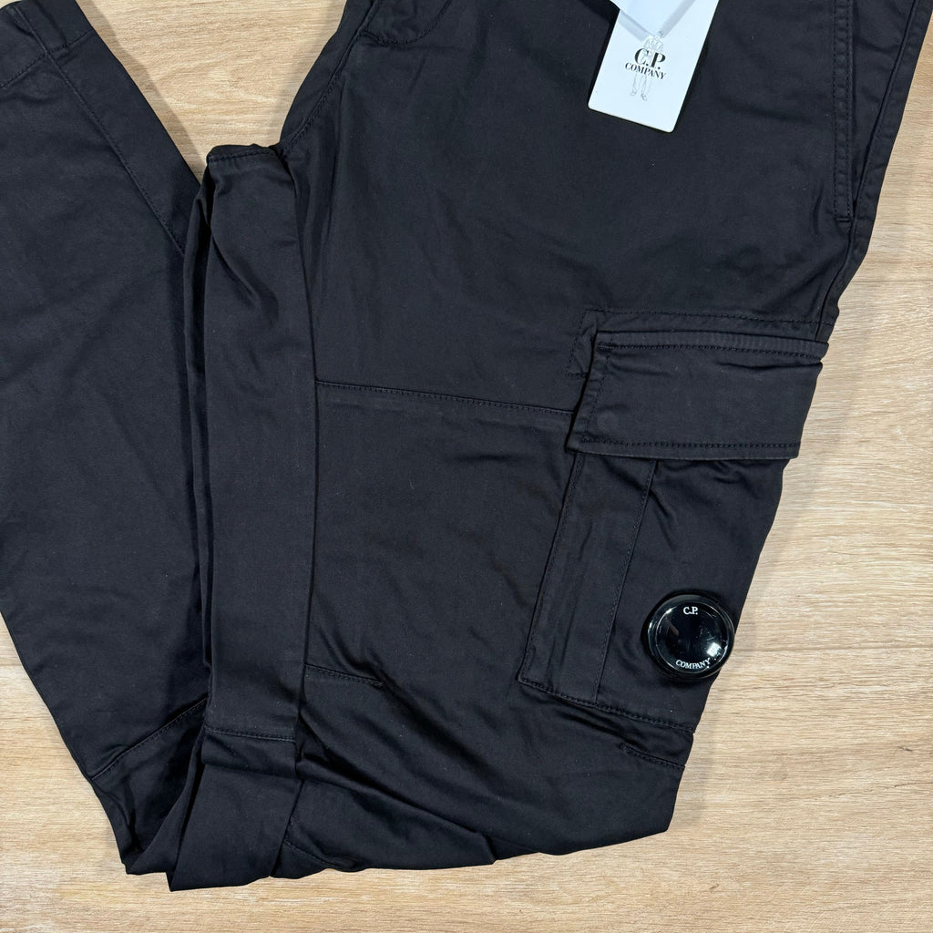 CP Company Stretch Cargo Trousers in Black