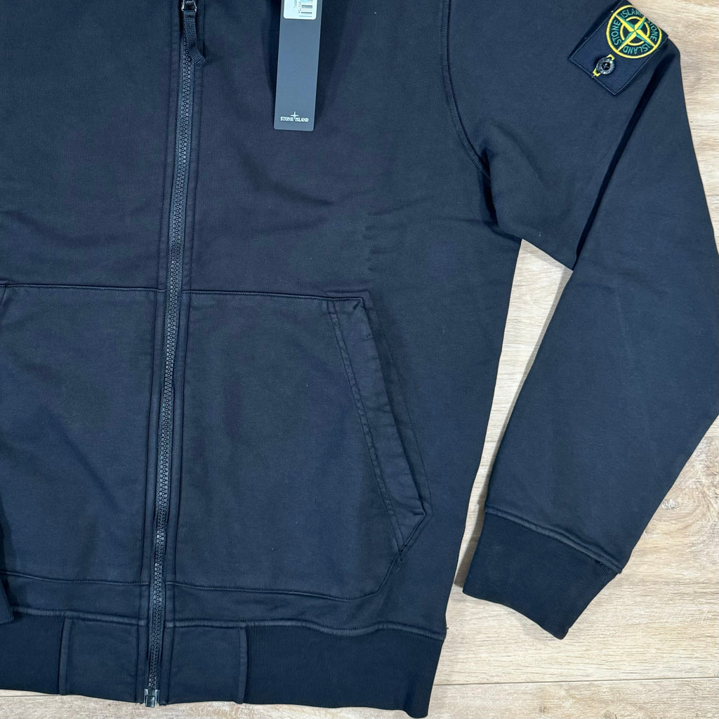 Stone Island Organic Cotton Full-Zip Sweatshirt in Black