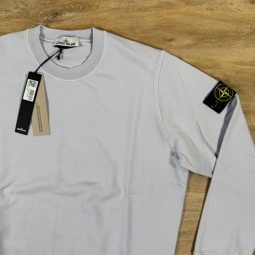 Stone Island Organic Cotton Fleece Sweatshirt in Lilac