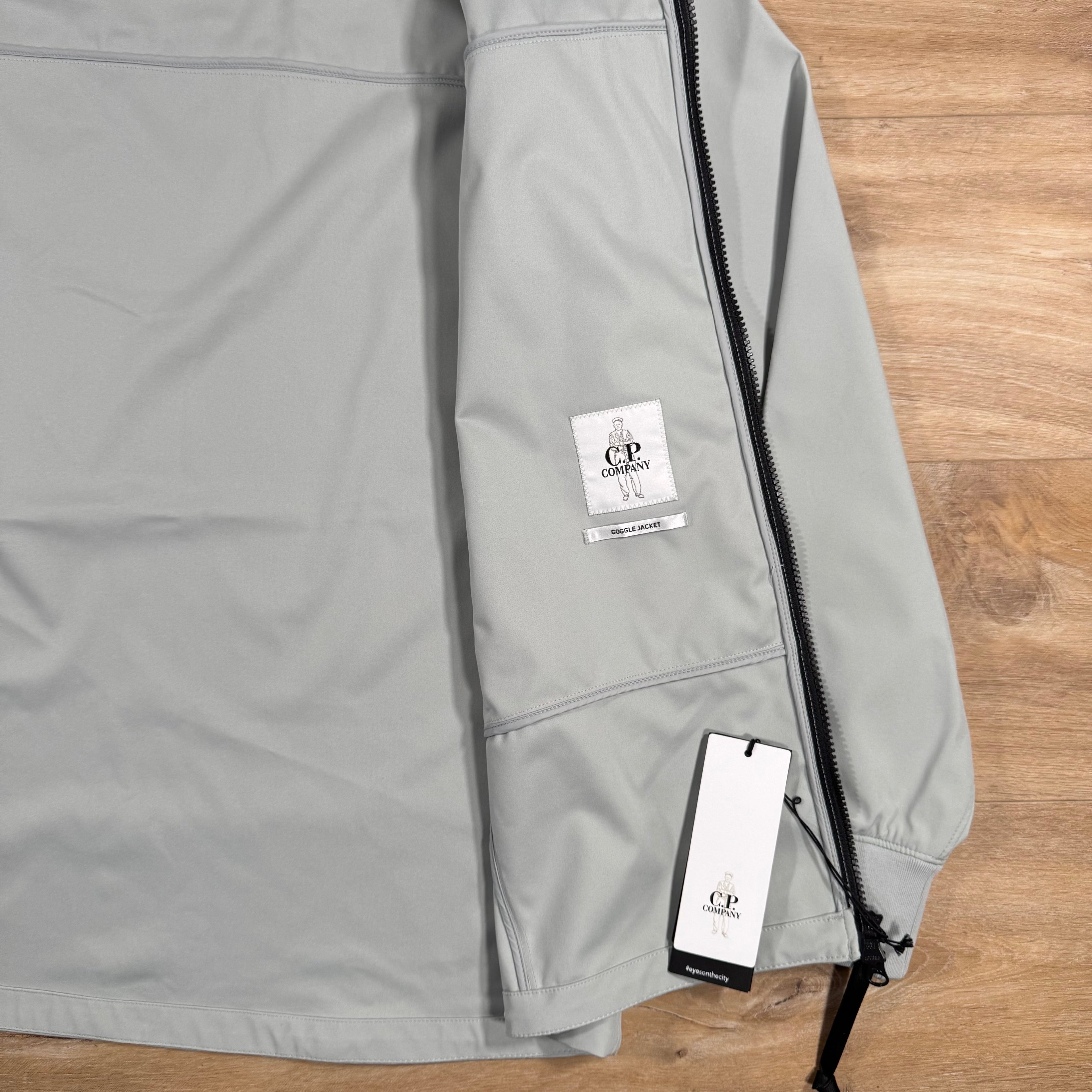 CP Company Shell-R Goggle Jacket in Blue Fox - Grey