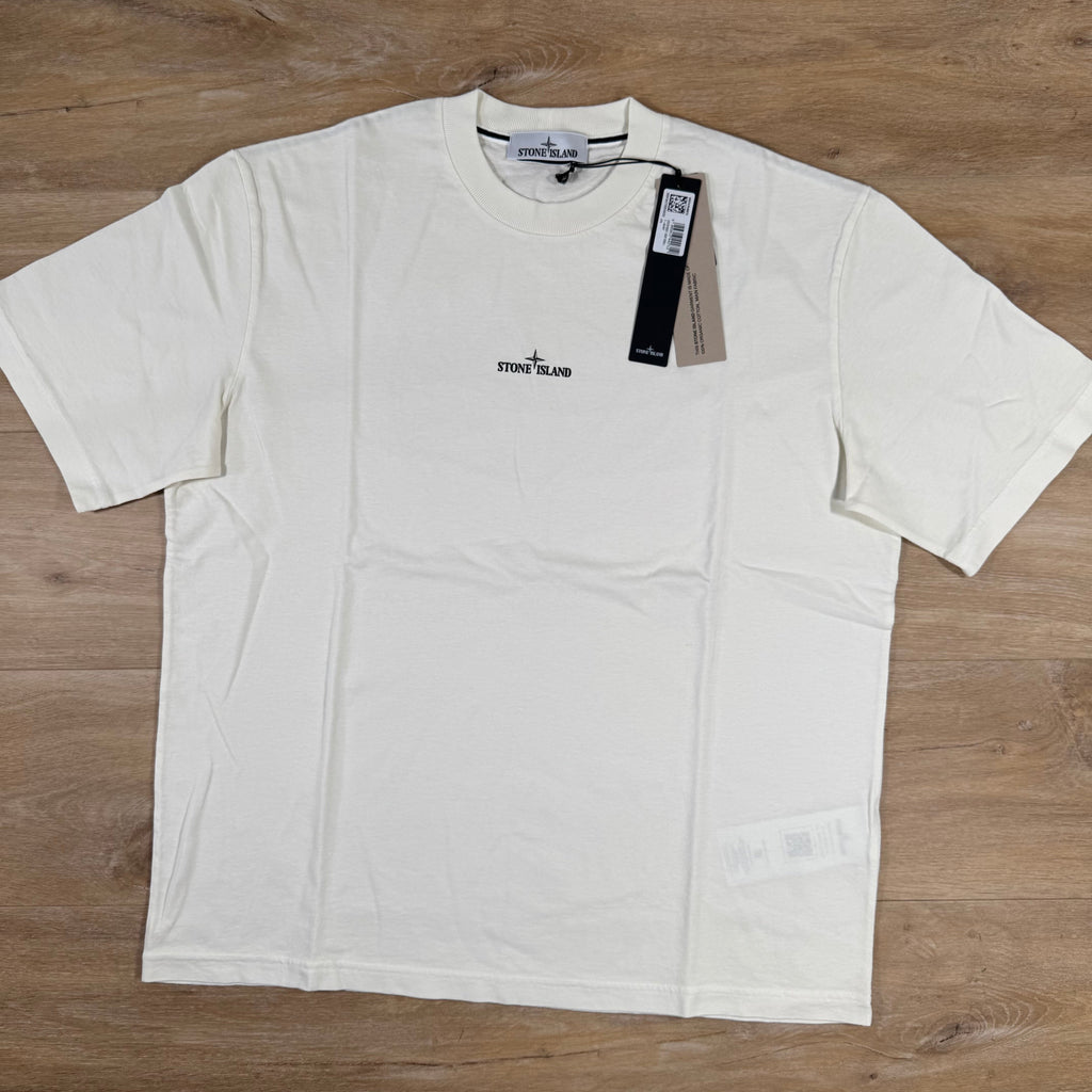 Stone Island Industrial Print T-Shirt in Ivory