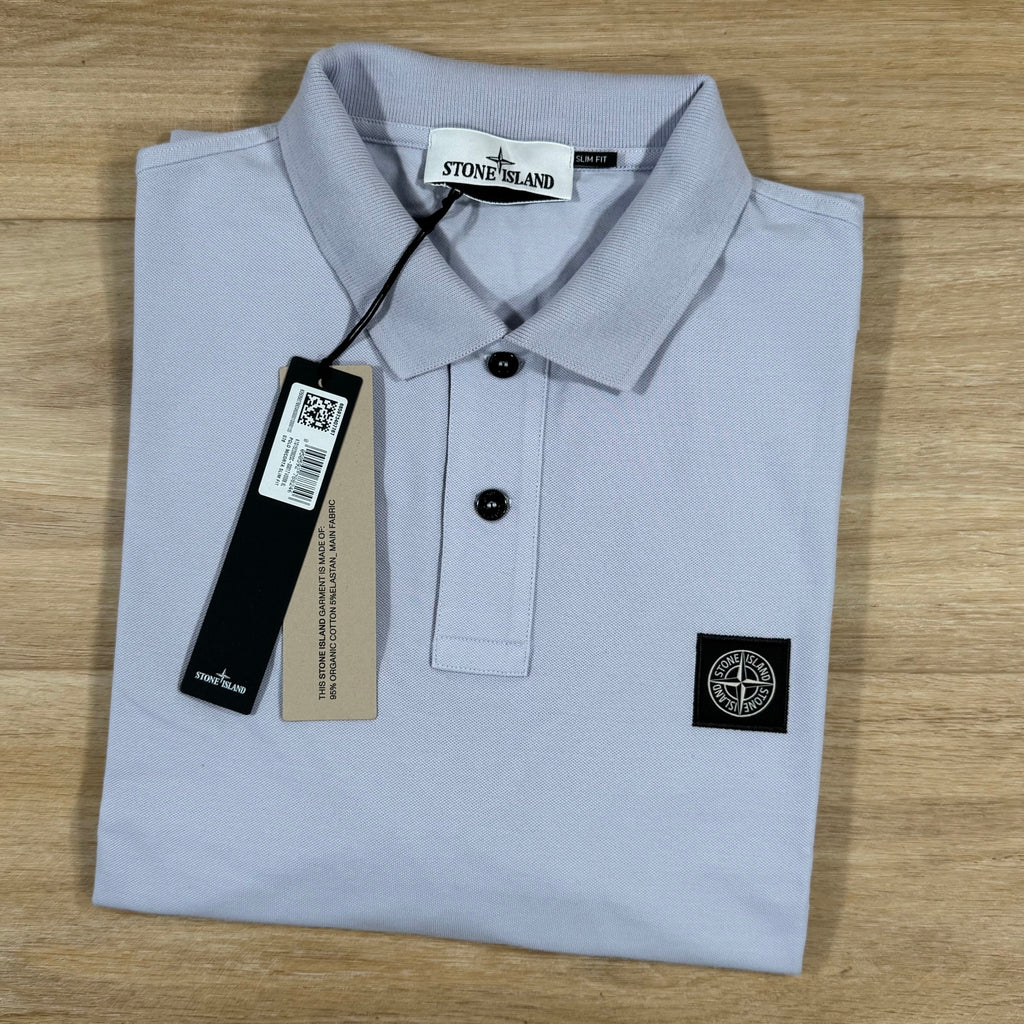 Stone Island Organic Cotton Pique Polo Shirt in Lilac