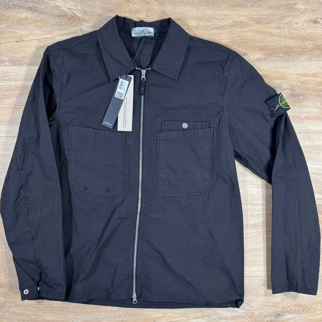 Stone Island Mil-Spec Stretch Ripstop-TC Overshirt in Black