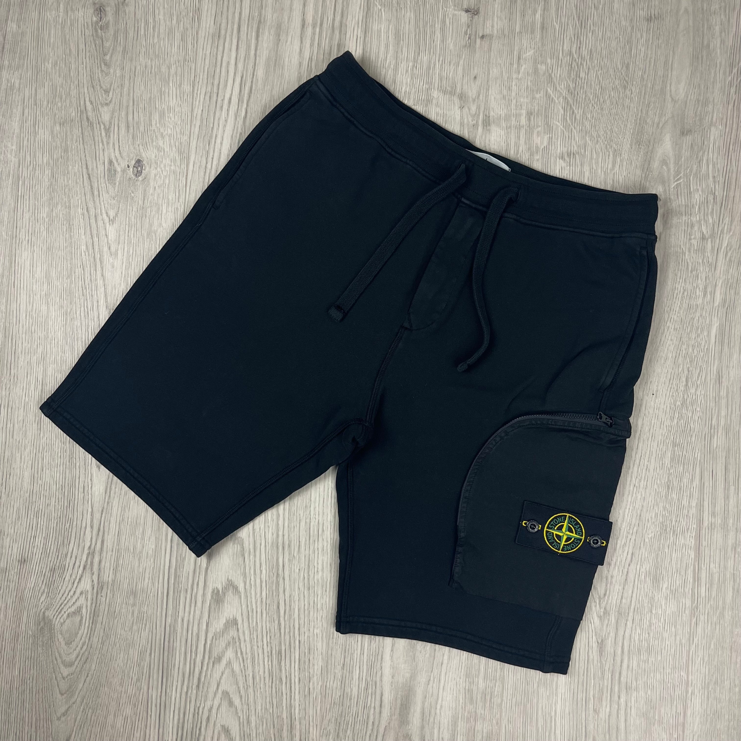 Stone Island Jersey Shorts - Black