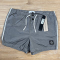 Stone Island Nylon Metal Button Swim Shorts in Pearl Grey