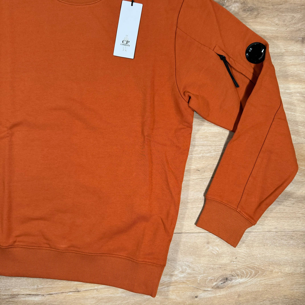 CP Company Diagonal Raised Lens Sweatshirt in Bombay Brown