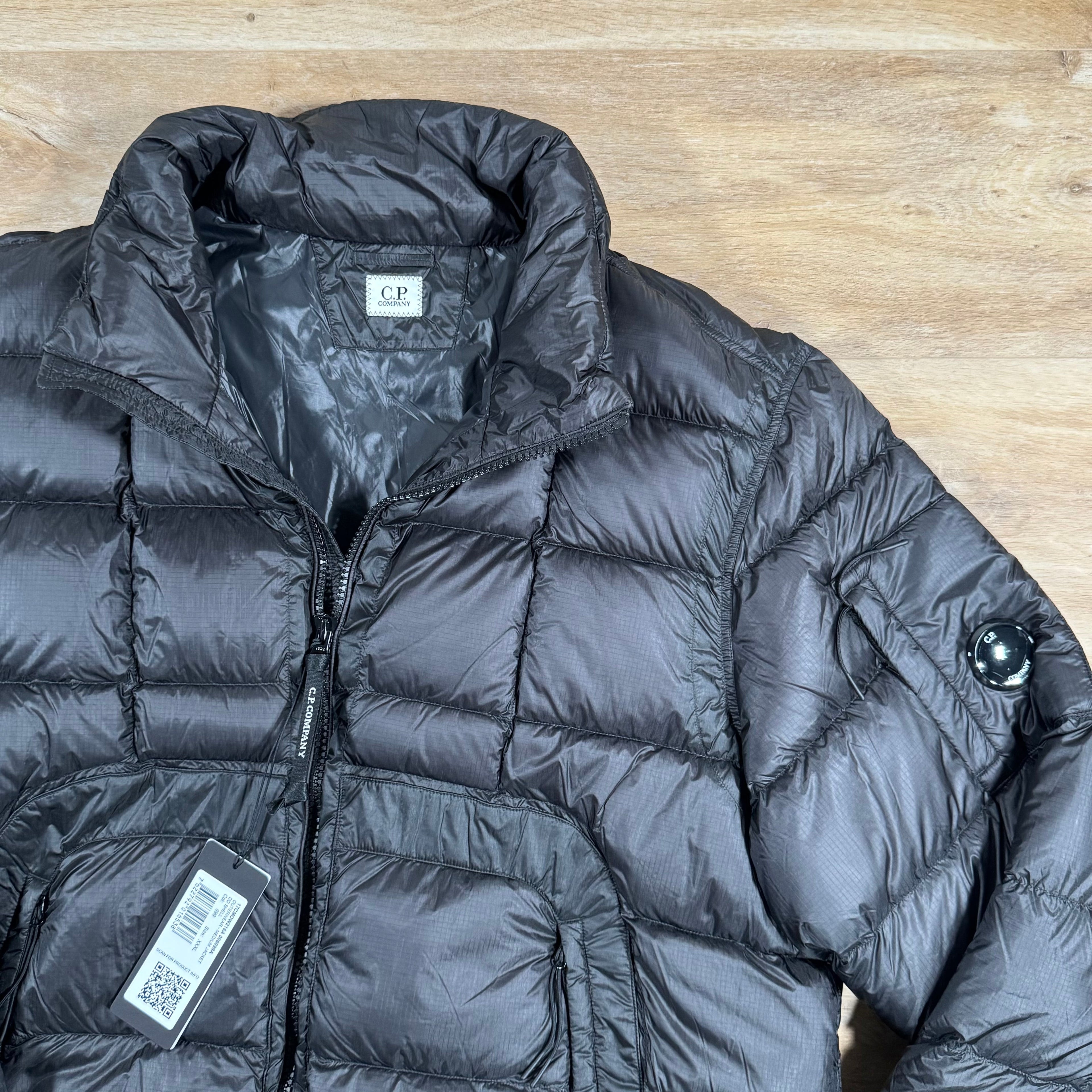CP Company Short Down Lens Jacket in Black
