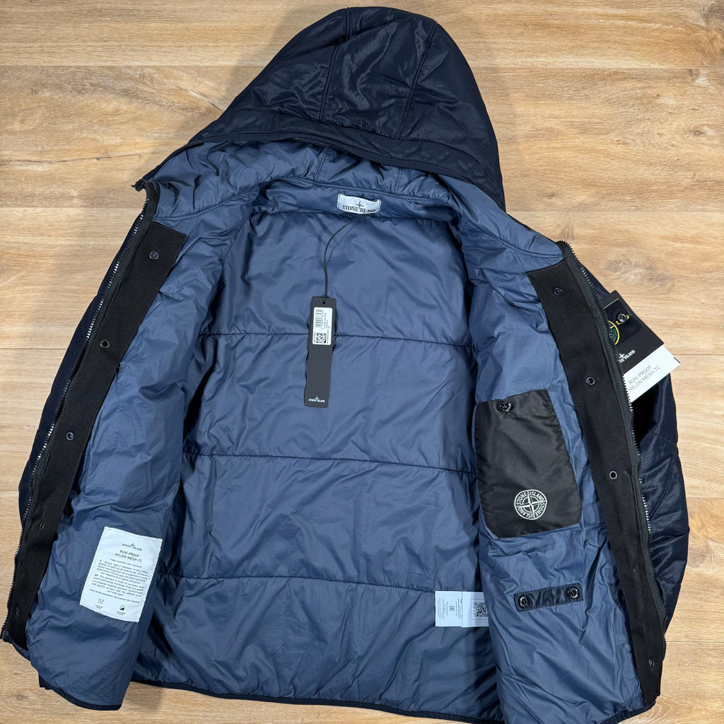 Stone Island Run-Proof Nylon Mesh-TC Reversible Jacket in Navy