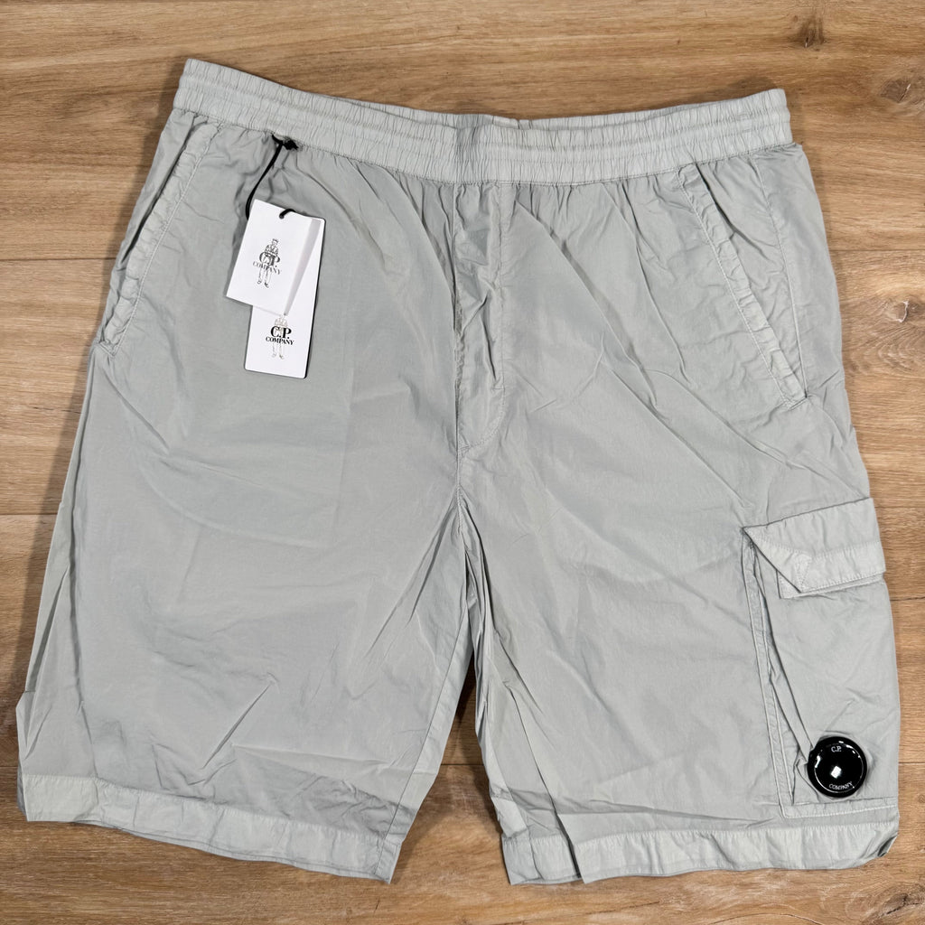 CP Company Chrome-R Cargo Shorts in Blue Fox - Grey