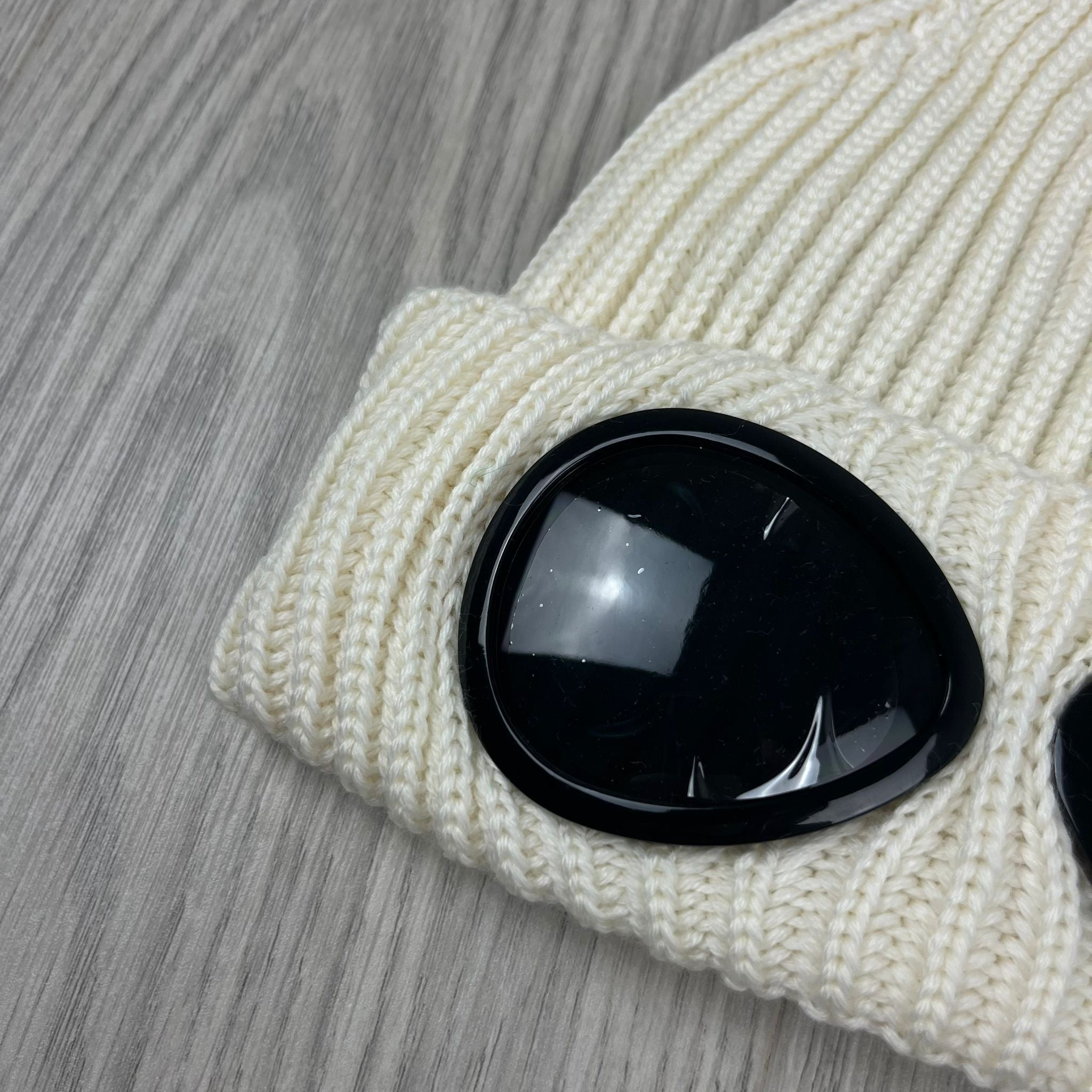 CP Company Goggle Beanie - White