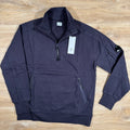 CP Company Diagonal Raised Half-Zipped Lens Sweatshirt in Nightshade Purple