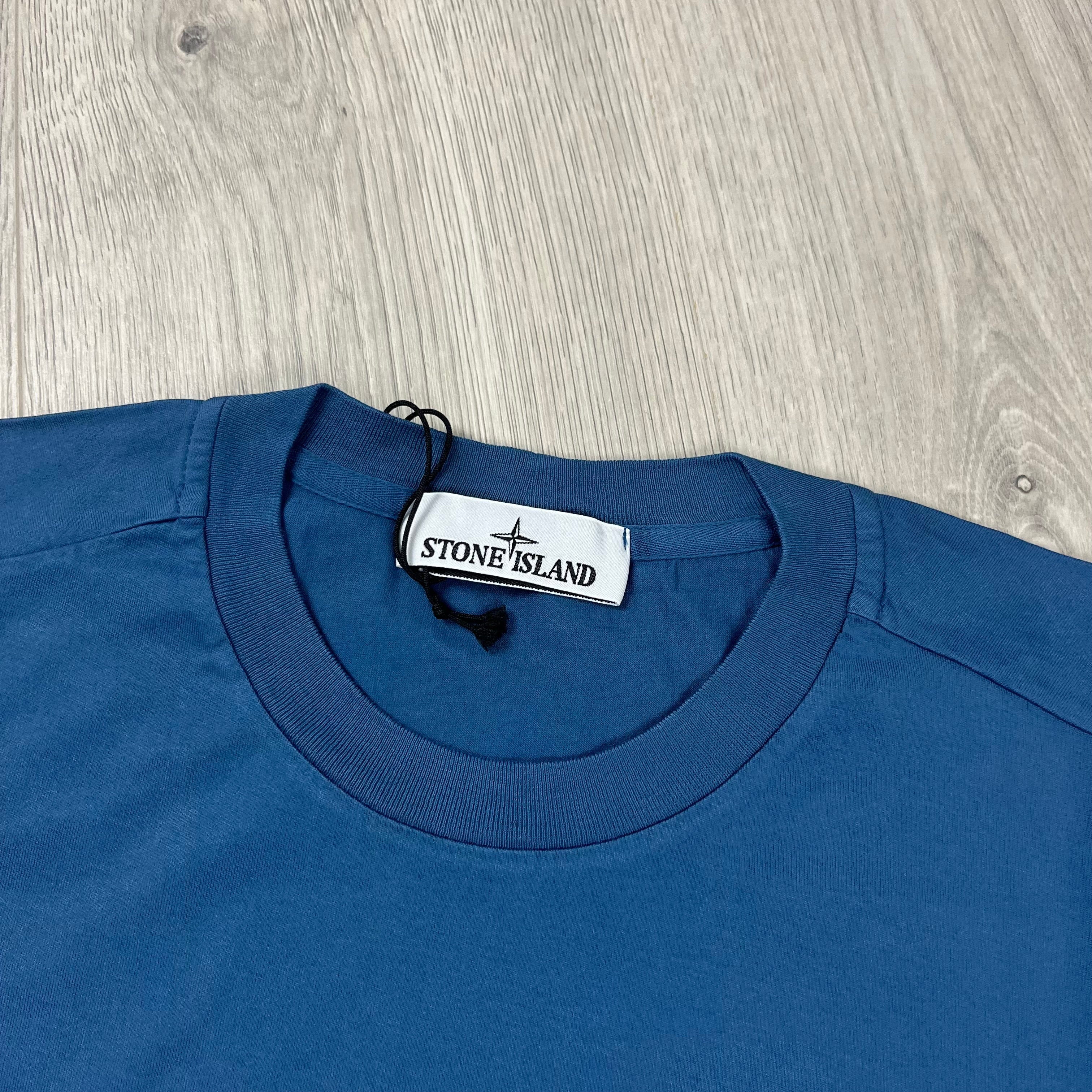Stone Island Patch T-Shirt - Avio Blue