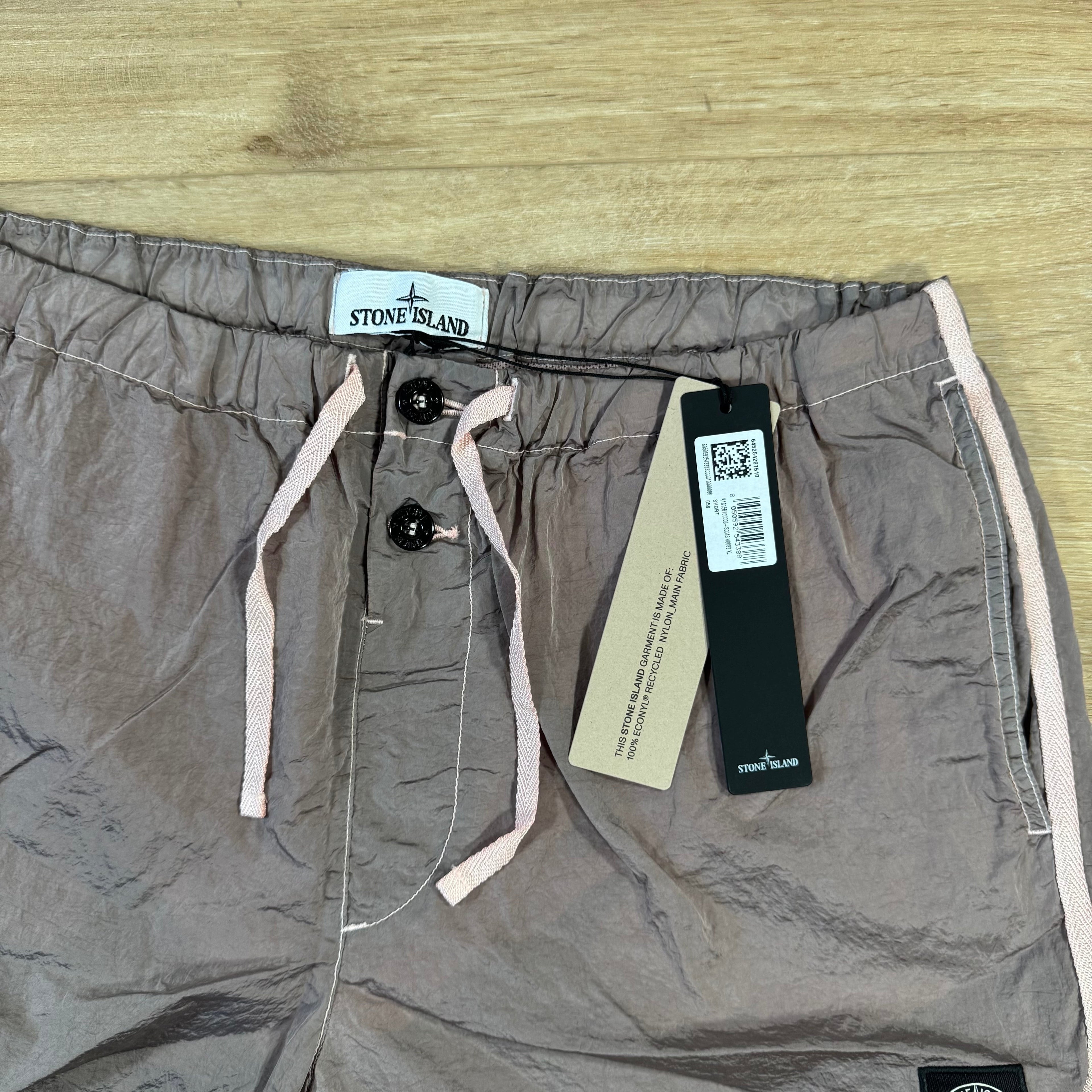 Stone Island Nylon Metal Button Swim Shorts in Antique Rose