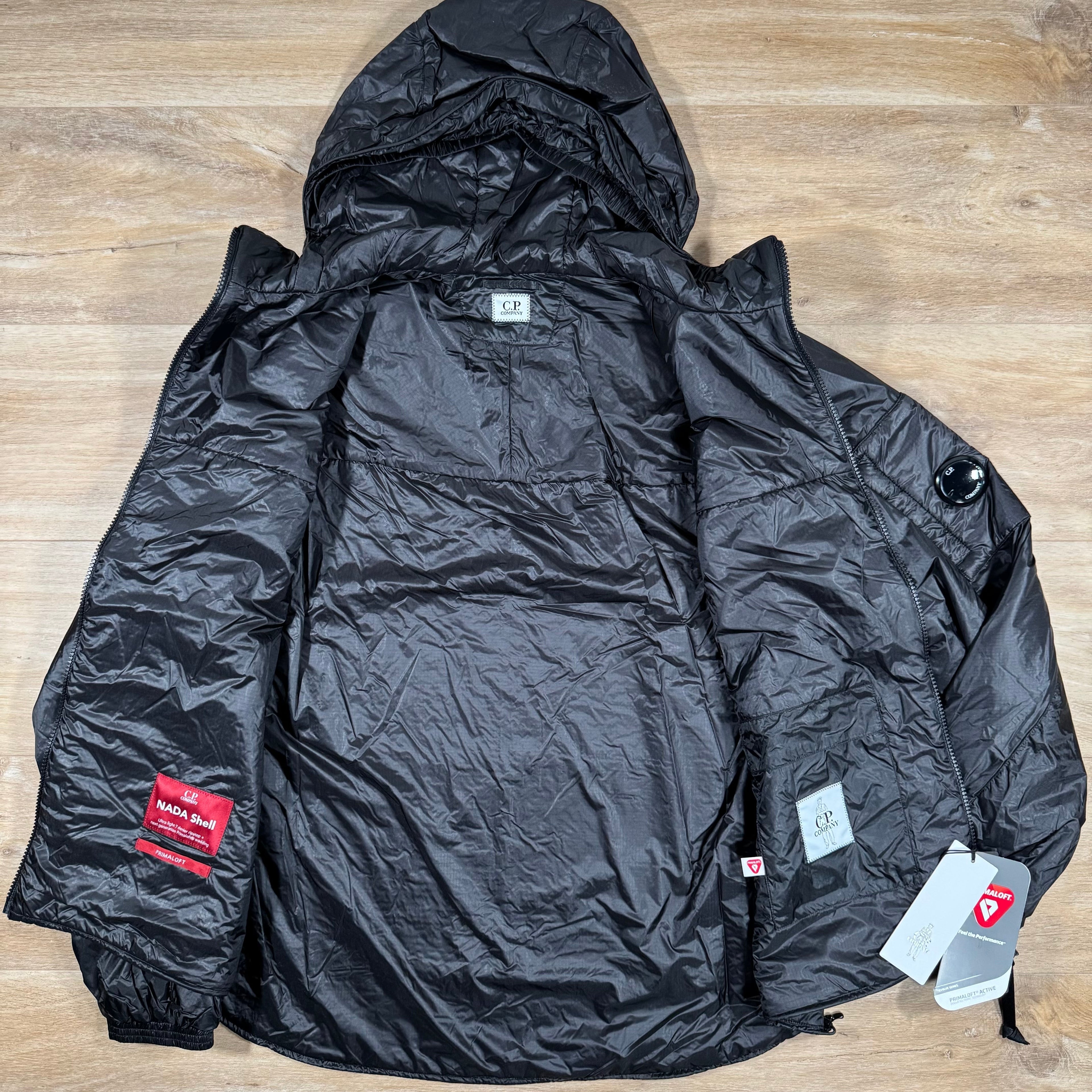 CP Company Nada Shell Lens Padded Jacket in Black