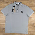 Stone Island Organic Cotton Pique Polo Shirt in Pearl Grey