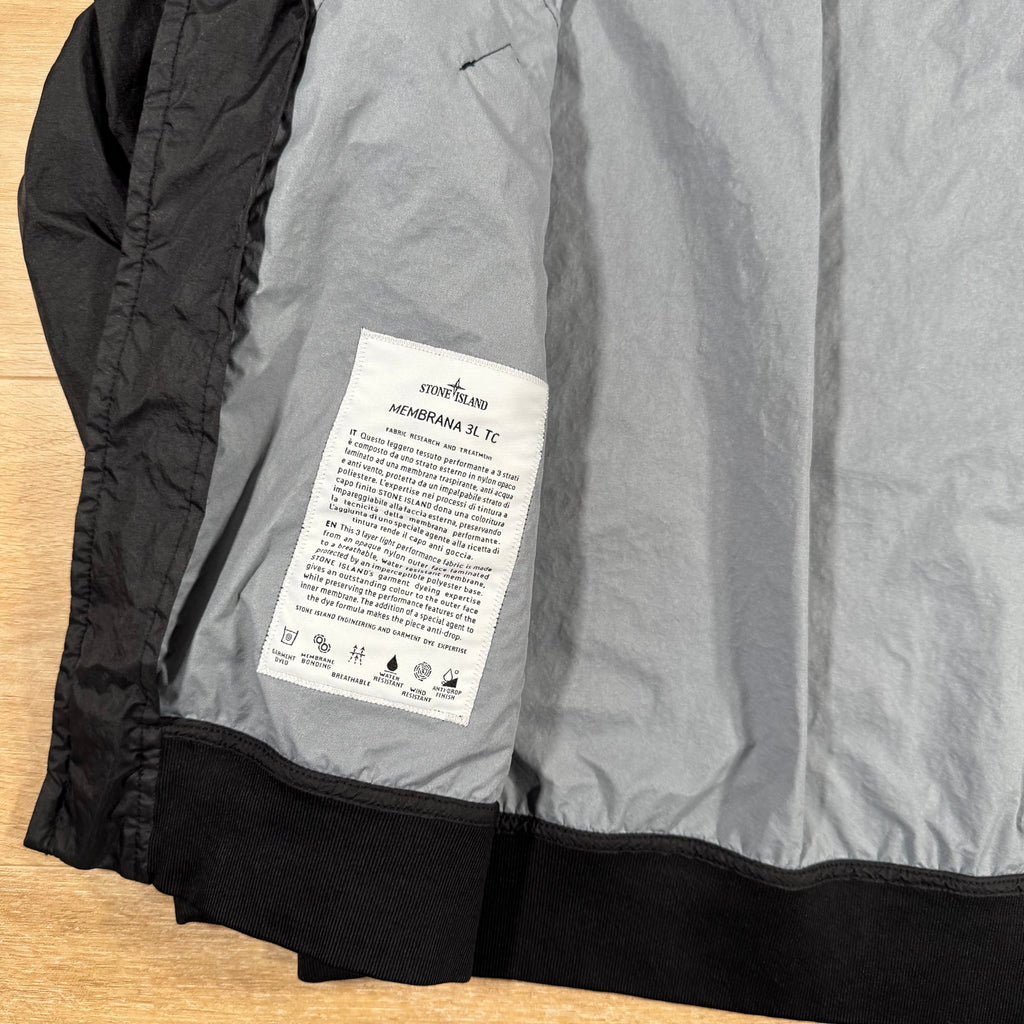 Stone Island Membrana 3L TC Bomber Jacket in Black