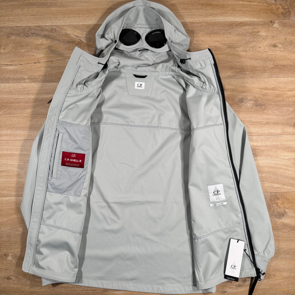 CP Company Shell-R Goggle Jacket in Blue Fox - Grey