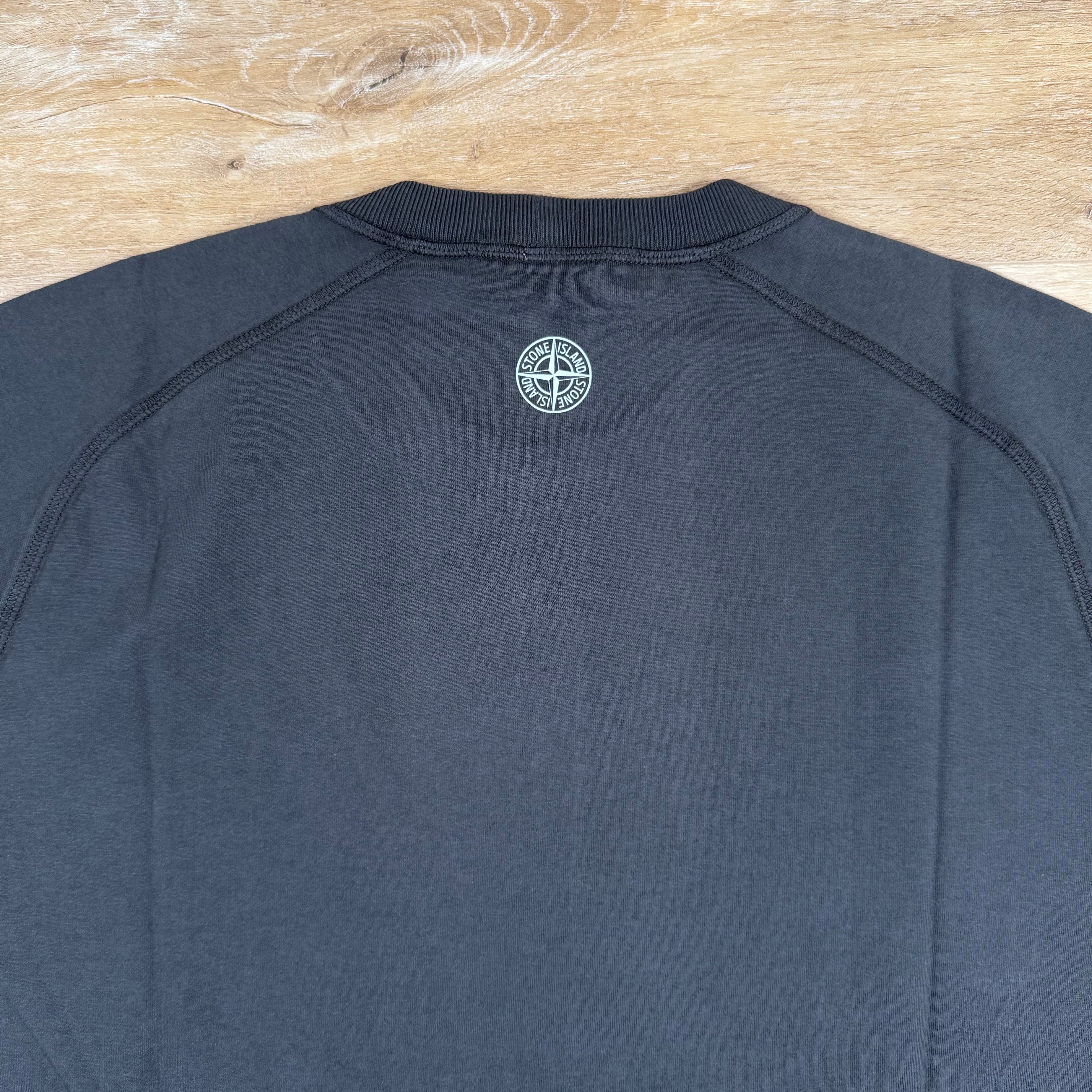 Stone Island Organic Cotton Logo T-Shirt in Charcoal Grey