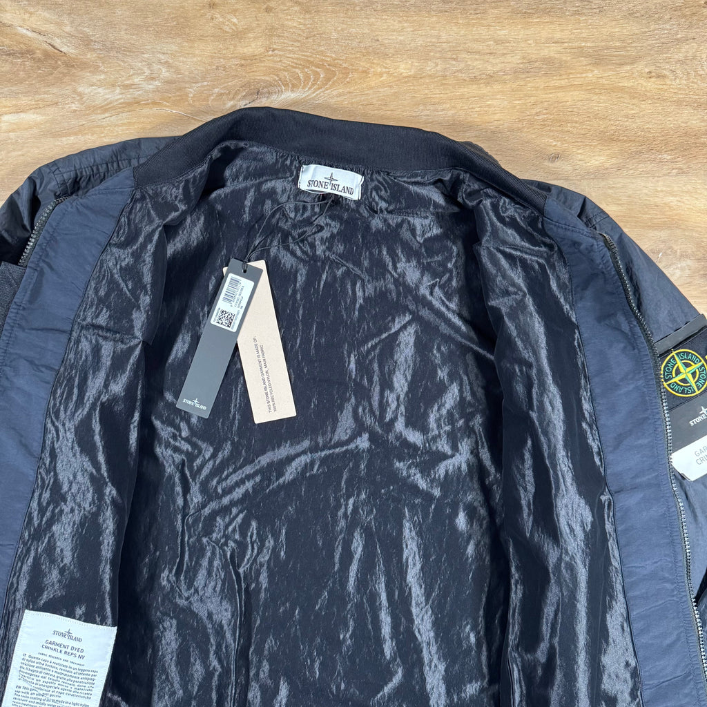 Stone Island Crinkle Reps R-NY Bomber Jacket in Navy