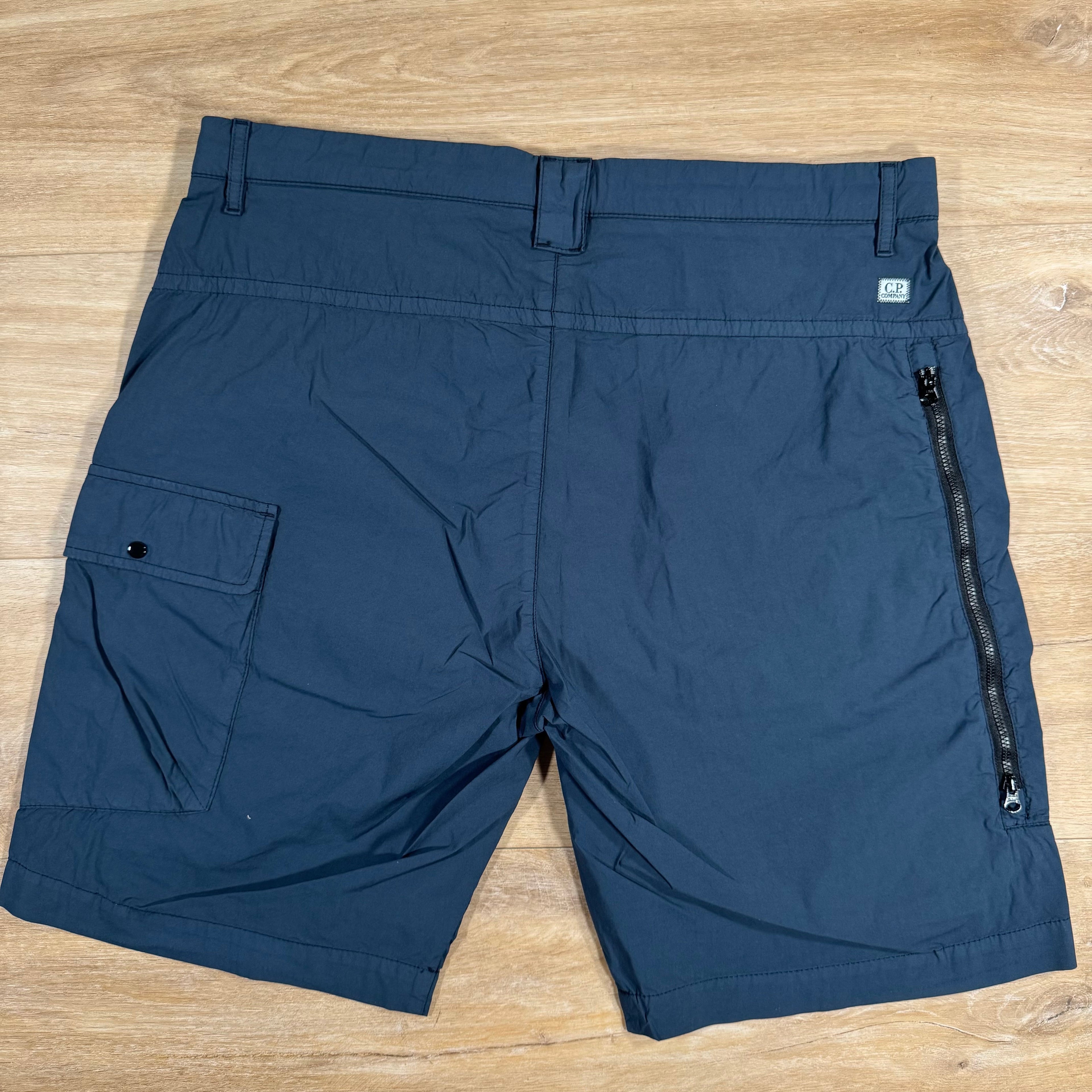 CP Company 50 Fili Stretch Cargo Shorts in India Ink