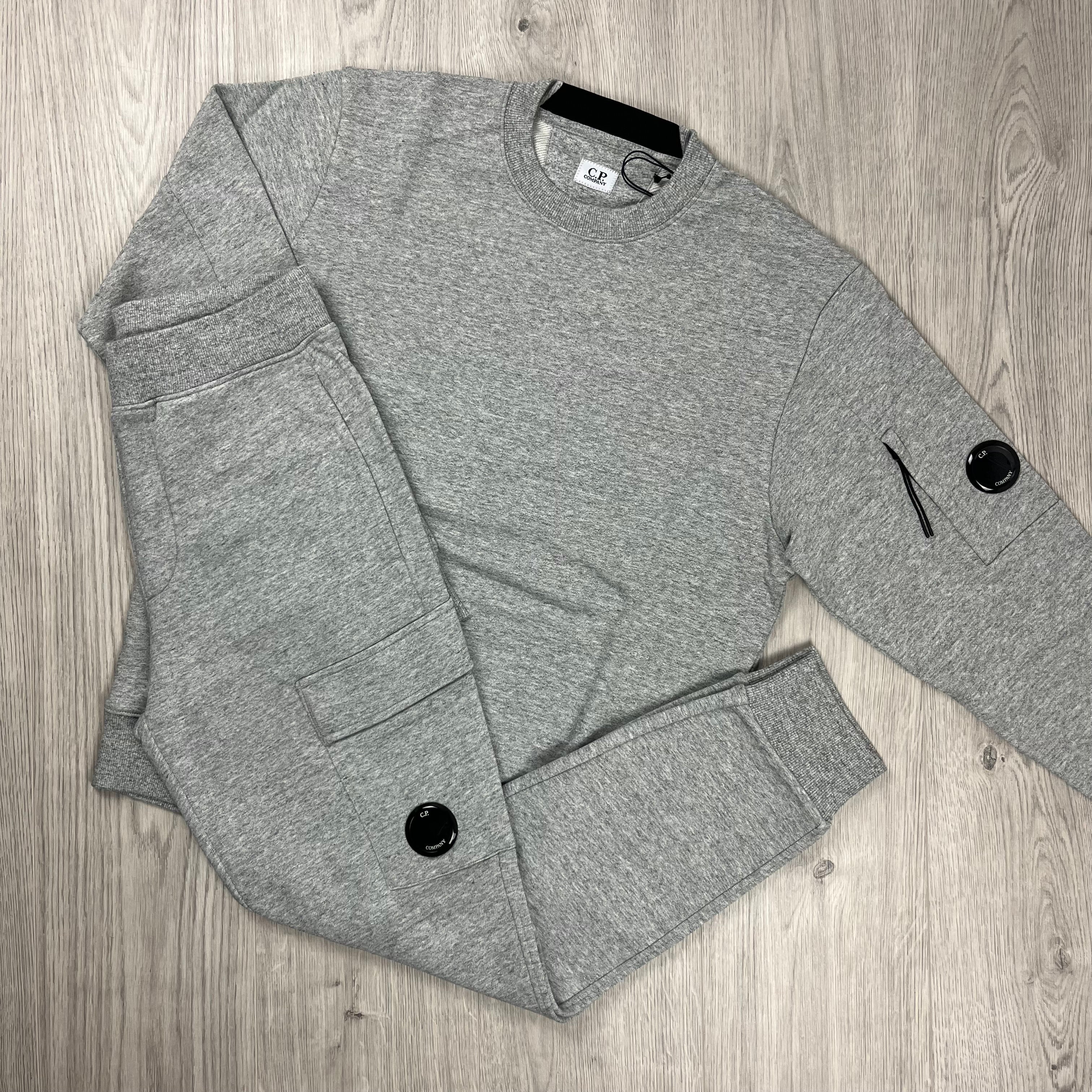 CP Company Raised Fleece Tracksuit - Grey