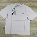 Stone Island Combed Organic Cotton Patch Logo T-Shirt in Antique Rose