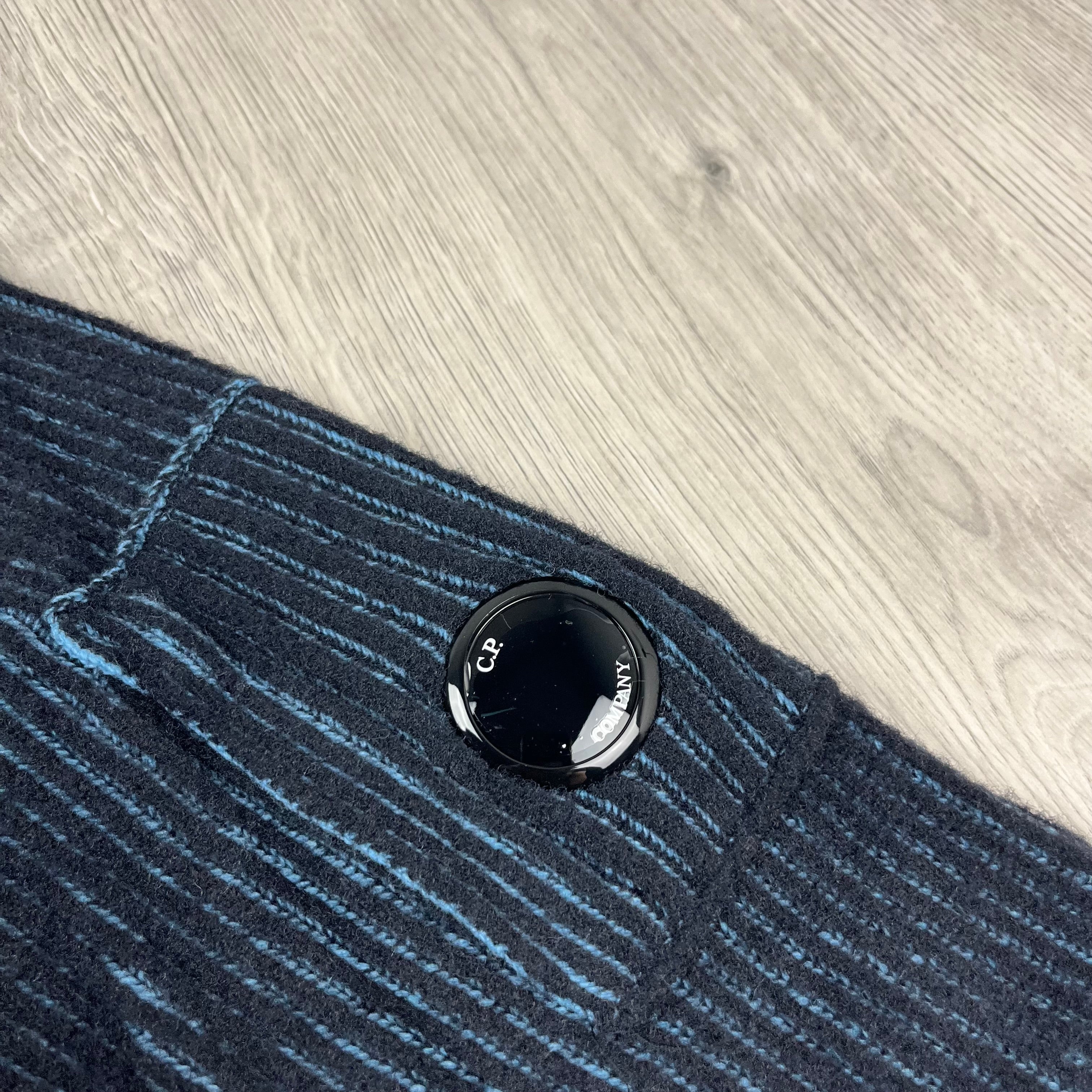 CP Company Knit Zip Fleece - Aegean Blue