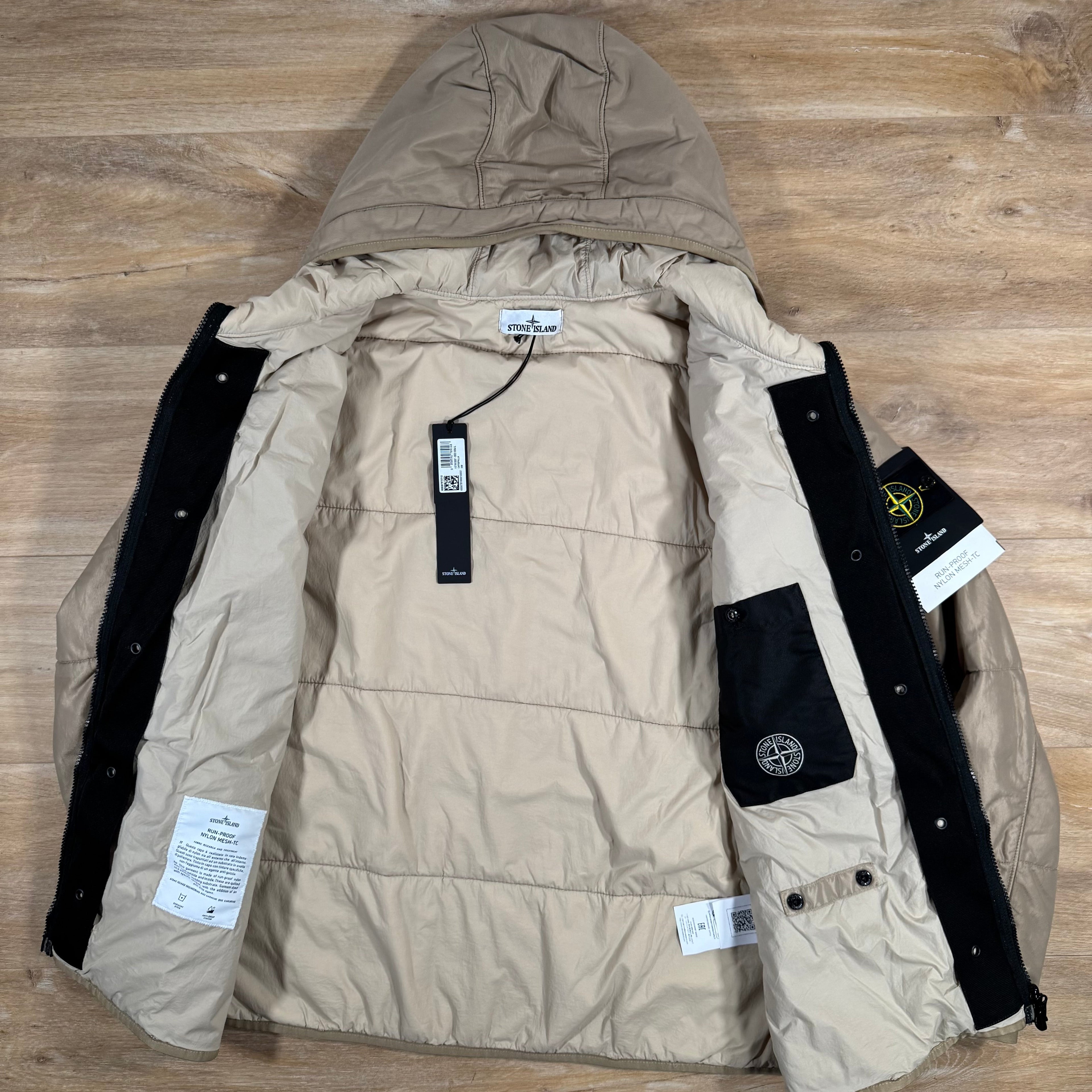 Stone Island Run-Proof Nylon Mesh-TC Reversible Jacket in Desert