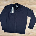 Stone Island Light Organic Cotton Knit Cardigan in Navy